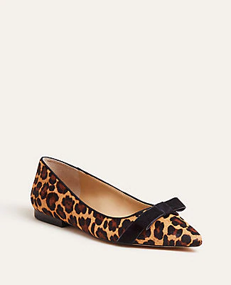 leopard flats with bow