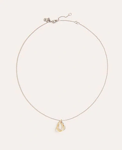 Shop Ann Taylor Two Tone Delicate Necklace In Gold