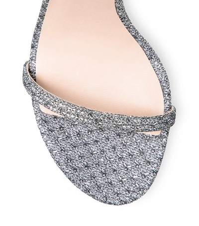 Shop Stuart Weitzman The Nudistsong Sandal In Silver Night Stars Lamé