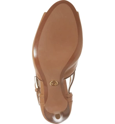 Shop Michael Michael Kors Blaze Peep Toe Buckle Bootie In Acorn Leather