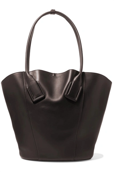 Shop Bottega Veneta Basket Leather Tote In Brown