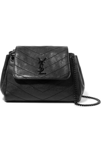 Shop Saint Laurent Nolita Small Quilted Leather Shoulder Bag In Black