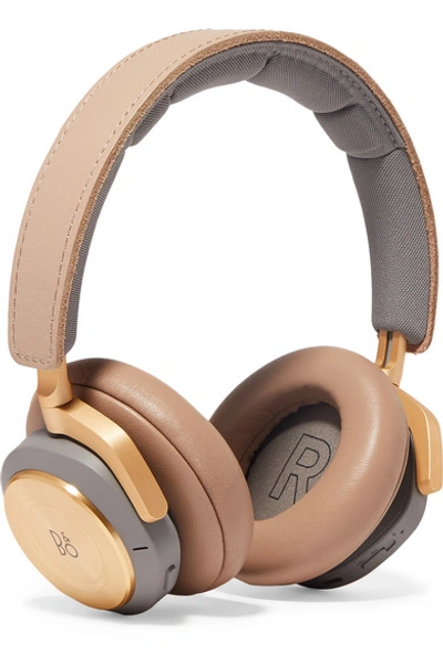 Shop Bang & Olufsen H9s Beoplay Wireless Leather Headphones In Beige