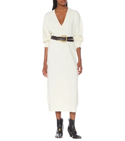 Shop Haider Ackermann Wool And Cashmere Midi Dress In White