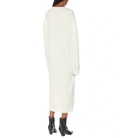 Shop Haider Ackermann Wool And Cashmere Midi Dress In White