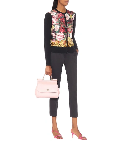 Shop Dolce & Gabbana Floral Cashmere And Silk Cardigan In Multicoloured