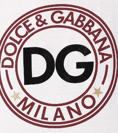 Shop Dolce & Gabbana Printed Cotton Tank Top In White
