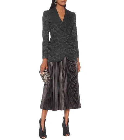Shop Dolce & Gabbana Floral-jacquard Vest In Black