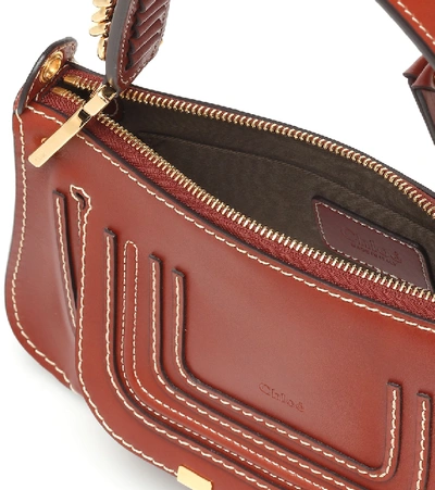 Shop Chloé Marcie Baguette Small Shoulder Bag In Brown