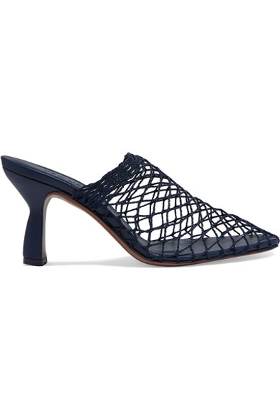 Shop Neous Bophy Mesh Mules In Navy