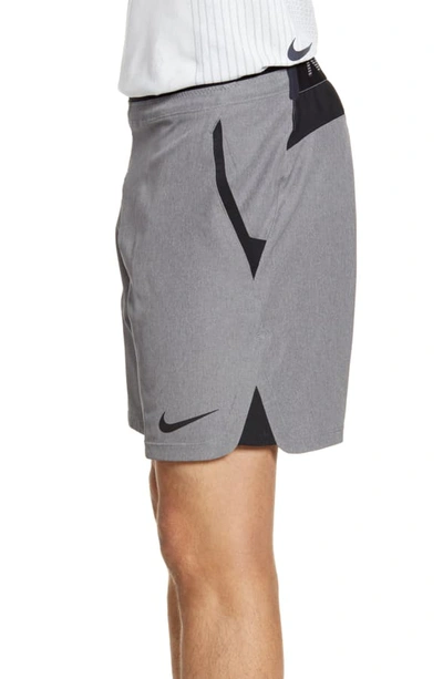 Shop Nike Tech Pack Flex Repel Athletic Shorts In Charcoal Heather/ Black