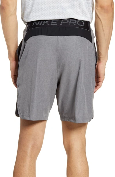 Shop Nike Tech Pack Flex Repel Athletic Shorts In Charcoal Heather/ Black