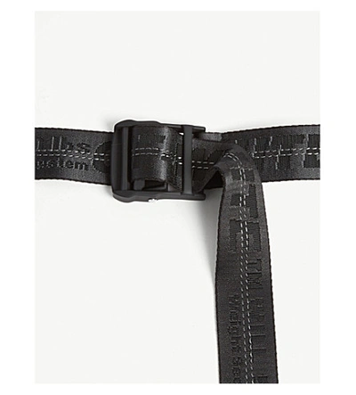 Shop Off-white Classic Jacquard Industrial Tape Belt In Black Black