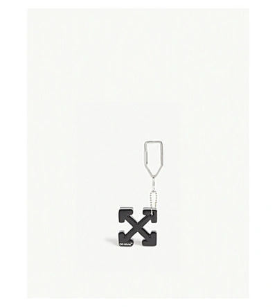 Shop Off-white Arrow Logo Rubber Keyring In Black