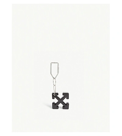 Shop Off-white Arrow Logo Rubber Keyring In Black