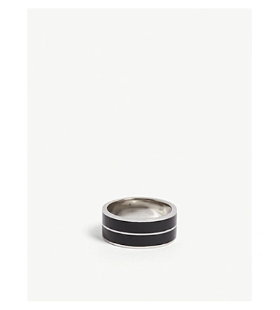 Shop Givenchy Signature Band Ring In Black