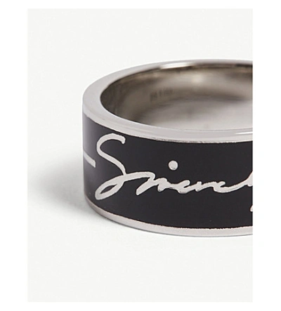 Shop Givenchy Signature Band Ring In Black