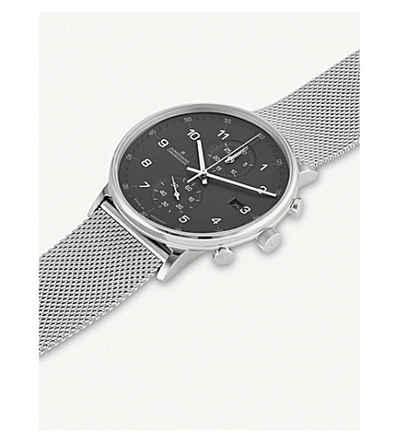 Shop Junghans 041/4877.44 Form C Stainless Steel Chronograph Watch In Silver