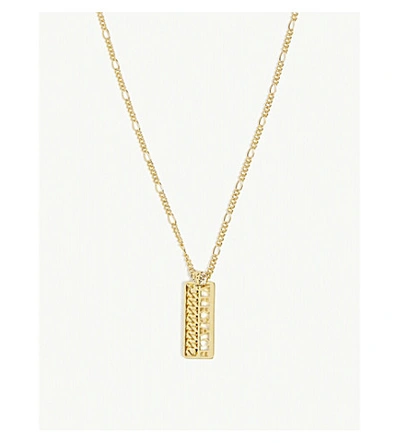 Shop Versace Bar Necklace In Gold