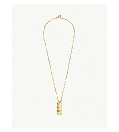 Shop Versace Bar Necklace In Gold