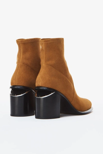 Shop Alexander Wang Anna Stretch Suede Boot In Ochre