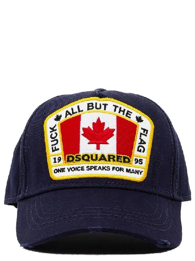Shop Dsquared2 Canada Baseball Cap In Blue