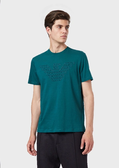 Shop Emporio Armani T-shirts - Item 12349885 In Forest Green