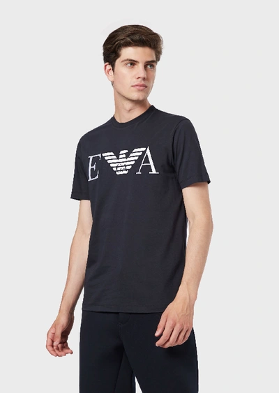 Shop Emporio Armani T-shirts - Item 12356367 In Navy Blue