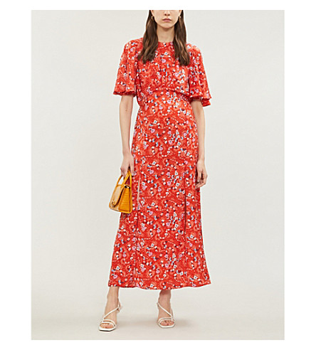 topshop red maxi dress