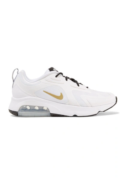 Shop Nike Air Max 200 Leather-trimmed Felt And Mesh Sneakers In White
