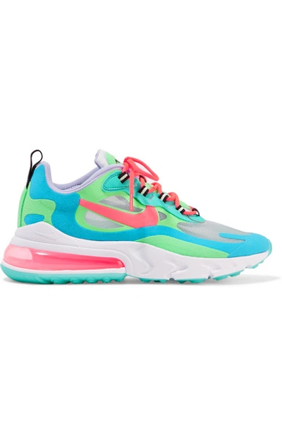 Shop Nike Air Max 270 React Felt And Ripstop Sneakers In Green
