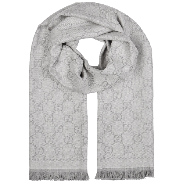 light grey gucci scarf