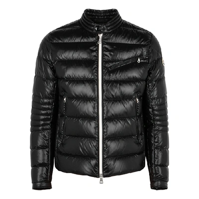 Shop Moncler Berriat Black Quilted Shell Jacket