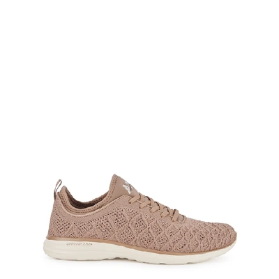 Shop Apl Athletic Propulsion Labs Techloom Phantom Taupe Knitted Sneakers In Beige