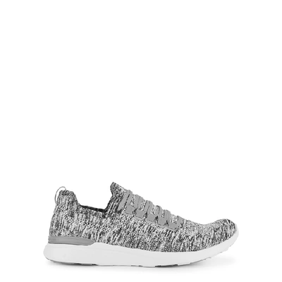 Shop Apl Athletic Propulsion Labs Techloom Breeze Grey Knitted Sneakers