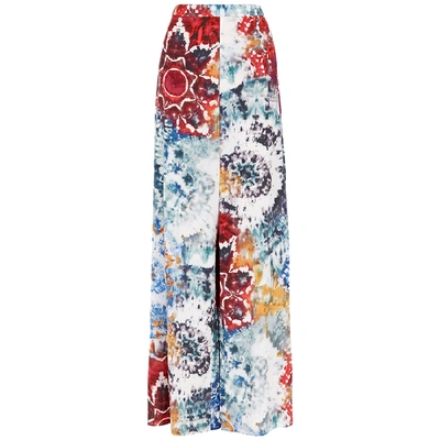 Shop Alice And Olivia Athena Tie-dye Wide-leg Trousers