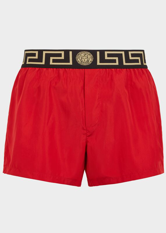 versace greca border swim shorts