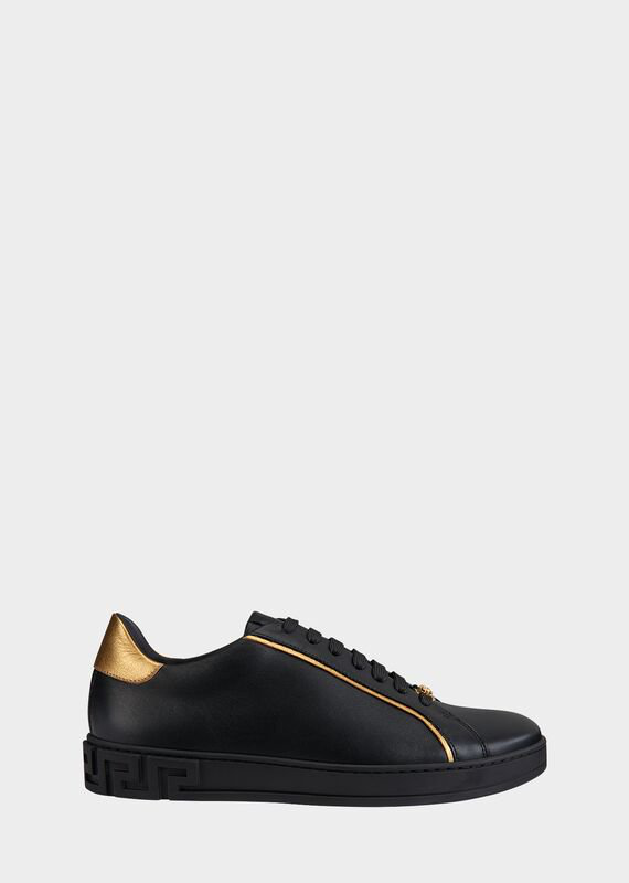 versace medusa gold trim sneakers
