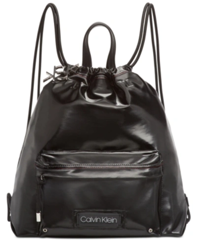 Shop Calvin Klein Georgia Backpack In Black/silver
