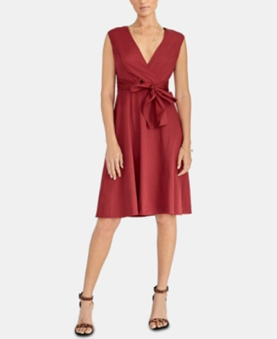 Shop Rachel Rachel Roy Cross-back Dress In Black Cherry