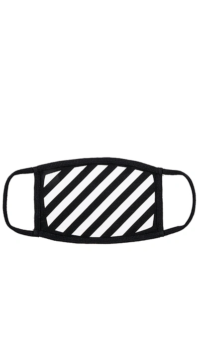 Shop Off-white Diagonal Mask In White & Black