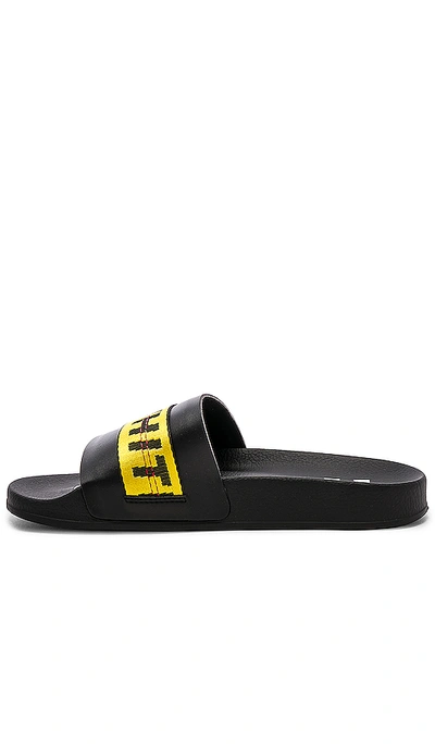 Shop Off-white Industrial Belt Slide In Black & Yellow