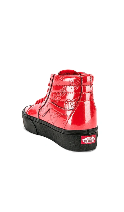 Shop Vans X Bowie Sk8-hi Platform 2.0 Sneaker In Red & Black