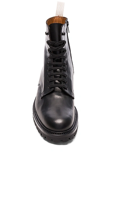 Shop Common Projects Leather Winter Combat Boots In Black