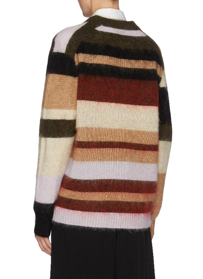 Shop Acne Studios Colourblock Stripe Oversized Sweater