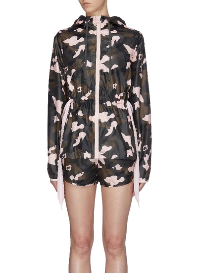 Shop The Upside 'forest Camo Ash' Print Drawstring Waist Track Jacket