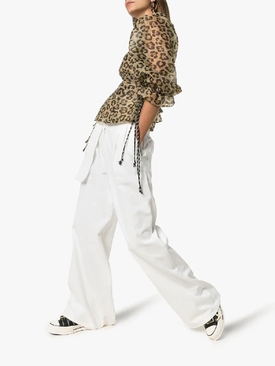 Shop Shrimps Nero Leopard Print Top In Brown