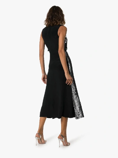 Shop Stella Mccartney Sequin-front Double-layer Dress In Metallic