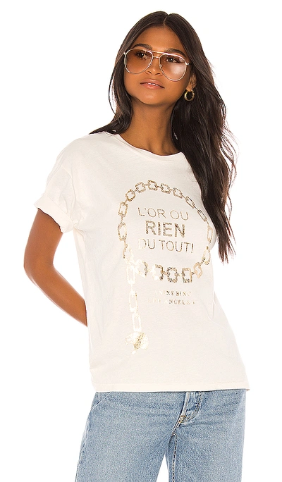 Shop Anine Bing Ringo Tee In Ivory. In Goldie