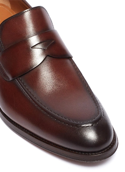Shop Antonio Maurizi Leather Penny Loafers In Brown